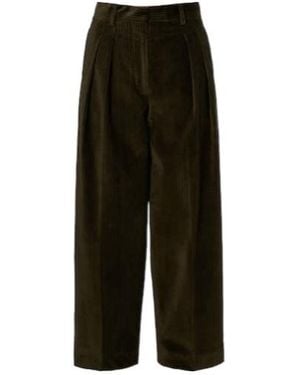 Altuzarra Dash Cotton Corduroy Barrel-Leg Trousers - Black