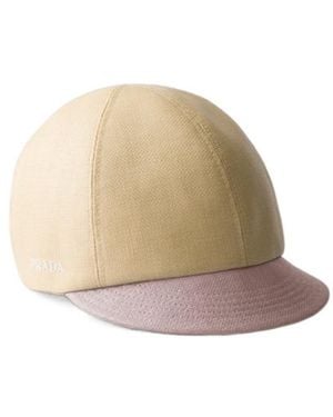 Prada Canvas Cap - Natural