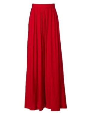 Ralph Lauren Vannesa Pleated Palazzo Trousers - Red