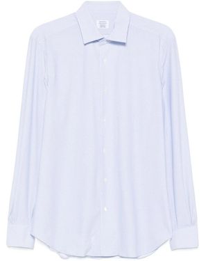 Mazzarelli Lapel Long Sleeve Shirt - White