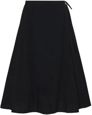 The Row Drawstring Pleated Skirt - Black