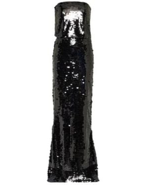 Emilia Wickstead Josiah Strapless Sequin Gown - Black