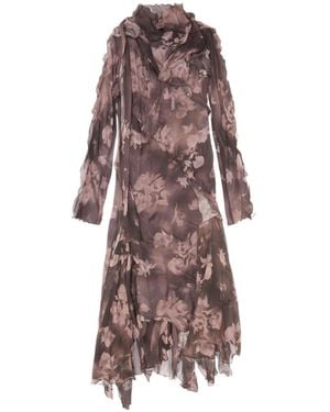 DIESEL Asymmetric Midi Dress - Brown