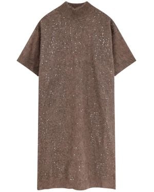 Brunello Cucinelli Sequin Dress - Brown