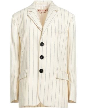 Marni Striped Suit Jacket - White