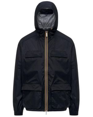 K-Way Hooded Pocket Jacket - Blue