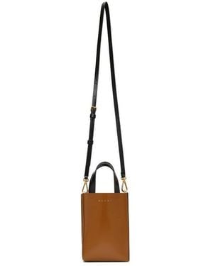 Marni Museo Logo Printed Nano Top Handle Bag - Metallic