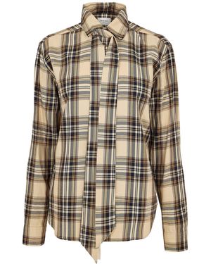 Saint Laurent Patterned Long-Sleeve Shirt - Multicolor