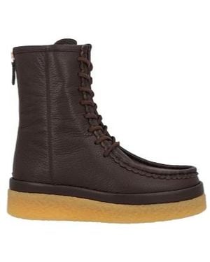 Chloé Solidcolor Laceup Ankle Boots - Brown