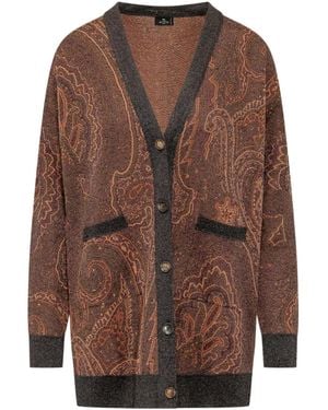 Etro Long-Sleeve Cardigan - Brown