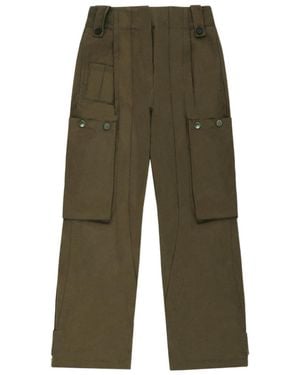 ANDERSSON BELL Patchwork Design Work Pants - Green