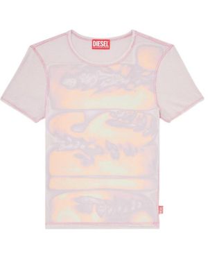 DIESEL Graphic-Print T-Shirt - Pink