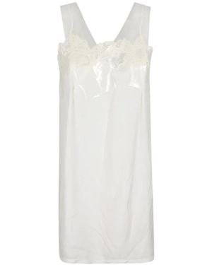 Maison Margiela Slip Spaghetti-Strap Mini Dress - White