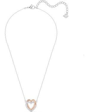 Swarovski Double-Heart Necklace - White