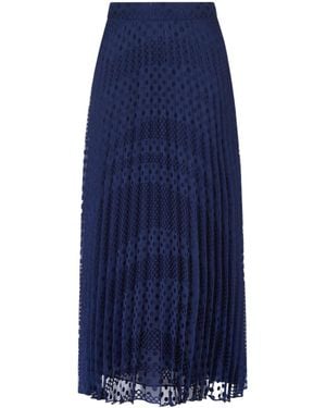 Emporio Armani Pleated Maxi Skirt - Blue