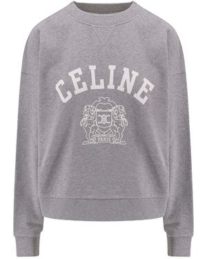 Celine Blason Oversize Sweatshirt - Grey
