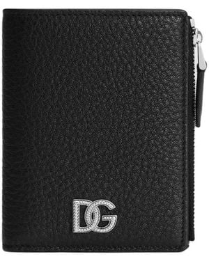 Dolce & Gabbana Logo Plaque Bi-Fold Wallet - Black