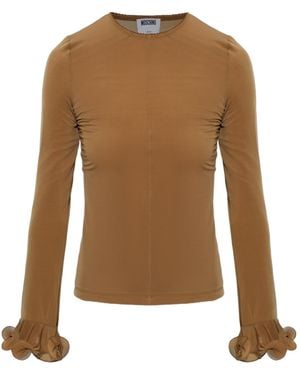 Moschino Long-Sleeved T-Shirt - Brown