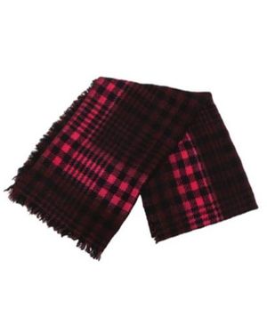 Faliero Sarti Checked Fringed-Edge Scarf - Red