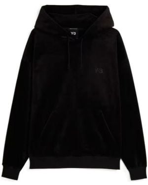 Y-3 Velvet Corduroy Hoodie - Black