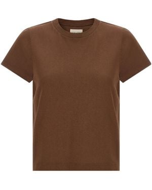 KHAITE Emmylou Crewneck T-Shirt - Brown