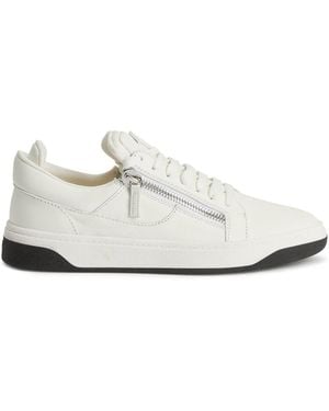 Giuseppe Zanotti Gz 94 Zip Detail Low Top Sneakers - White