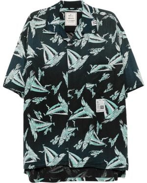 Maison Mihara Yasuhiro Pattern-Printed Short-Sleeved Shirt - Green