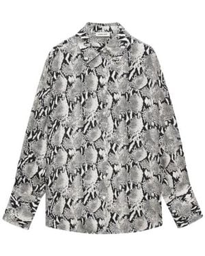 Anine Bing Python Bridget Shirt - Gray