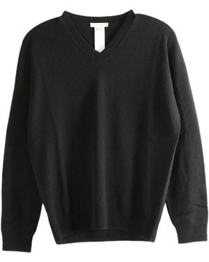 The Row Numi V-Neck Long-Sleeve Top - Black