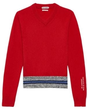 JW Anderson V-Neck Long-Sleeve Sweater - Red