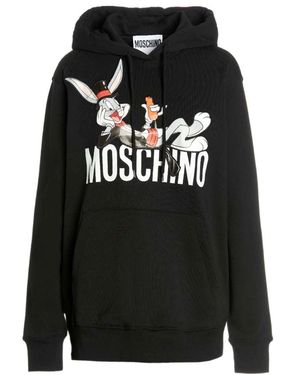 Moschino Bugs Bunny Print Hoodie - Black