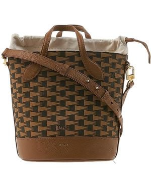 Bally Logo Shoulder Bag - Brown
