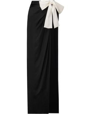 Saint Laurent Tied Draped Skirt - Black