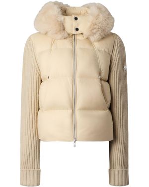 Moose Knuckles Everest Hybrid Hooded Jacket - Natural
