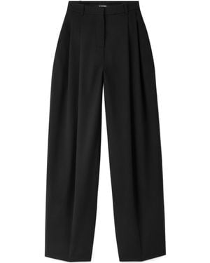 Jacquemus Pleated Wide-Leg Pants - Black
