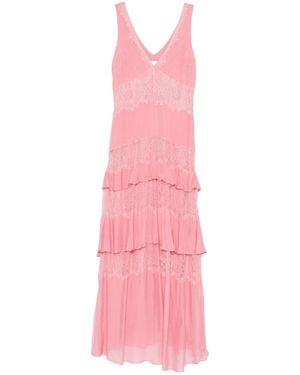 ERMANNO FIRENZE Lace Tiered Dress - Pink