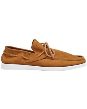 Marni Round-Toe Lace-Up Loafers - Brown