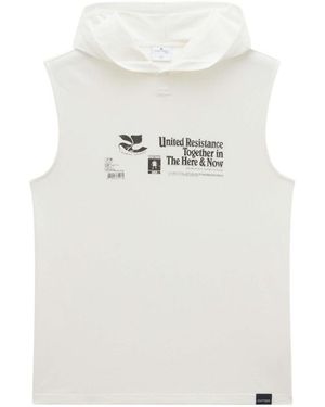Courreges Sleeveless Hooded Vest - White