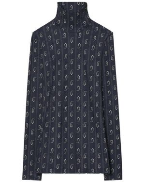 Tory Burch Turtleneck Top - Blue
