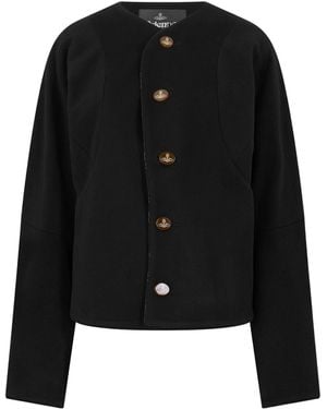 Vivienne Westwood Neck Cropped Jacket - Black