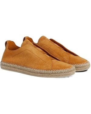 ZEGNA Triple Stitch Espadrilles - Brown