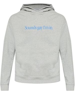 Carne Bollente Graphic-Print Hoodie - Grey