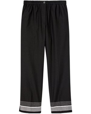 JOSEPH Tottenham Cotton Blend Pants - Black