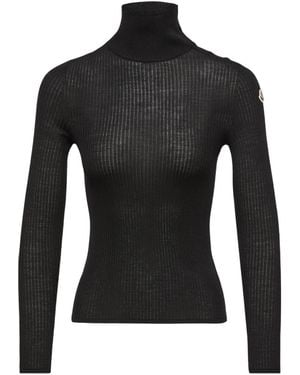 Moncler Textured Wool Sweater - Black