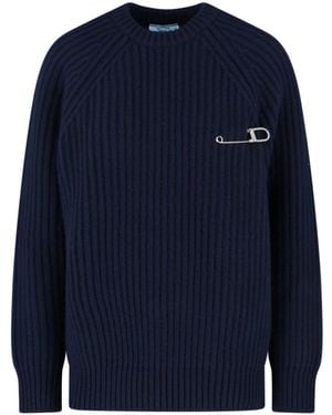 Prada Ribbed Jumper - Blue