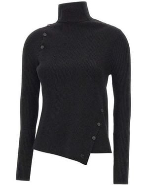 Courreges Courrèges Oblique Butonned Jumper - Blue
