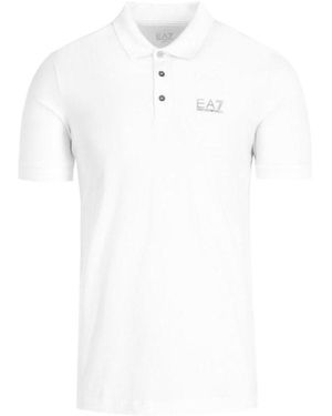 EA7 Logo Polo Shirt - White
