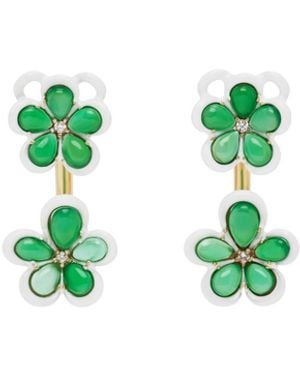 Bottega Veneta Flower Earrings - Green