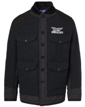 Junya Watanabe Button-Down Long-Sleeved Casual Jacket - Blue