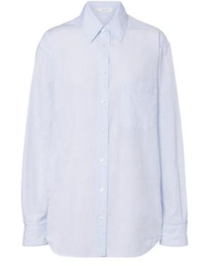 The Row Gavina Cotton Chambray Shirt - White